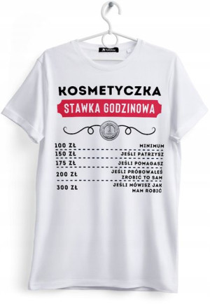 Koszulka Damska T-Shirt Dla Kosmetyczki na Prezent