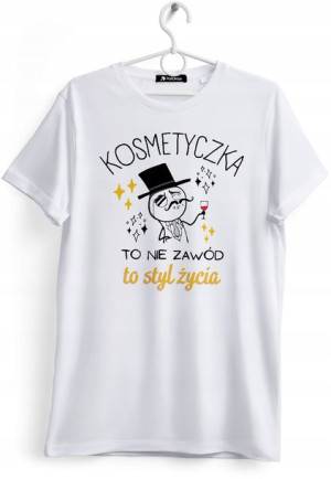 Koszulka Damska T-Shirt Dla Kosmetyczki na Prezent
