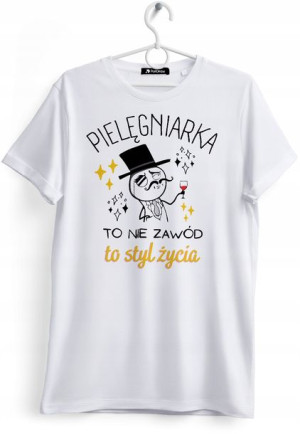 Koszulka Damska T-Shirt Dla Pielęgniarki Prezent
