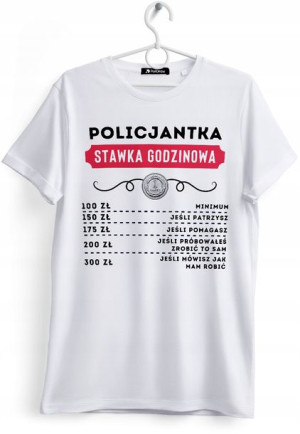 Koszulka Damska T-Shirt Dla Policjantki na Prezent