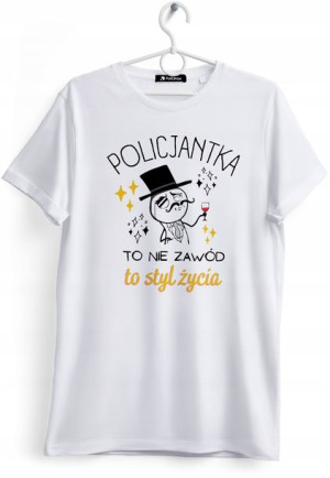 Koszulka Damska T-Shirt Dla Policjantki na Prezent