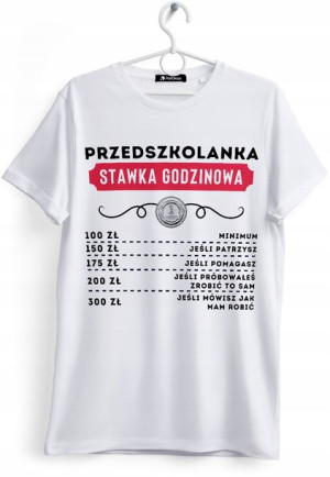 Koszulka Damska T-Shirt Dla Przedszkolanki Prezent