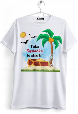 Koszulka Damska T-Shirt Dla Sąsiadki na Prezent