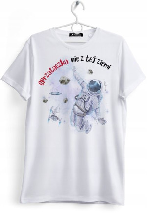 Koszulka Damska T-Shirt Dla Sprzątaczki na Prezent