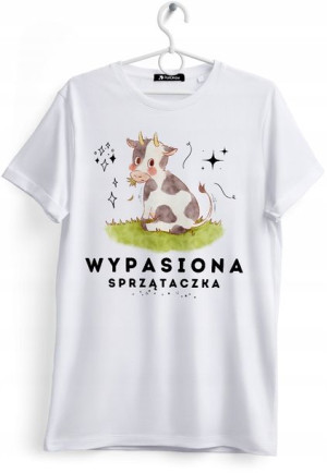 Koszulka Damska T-Shirt Dla Sprzątaczki na Prezent