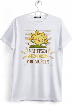 Koszulka Damska T-Shirt Dla Sprzątaczki na Prezent