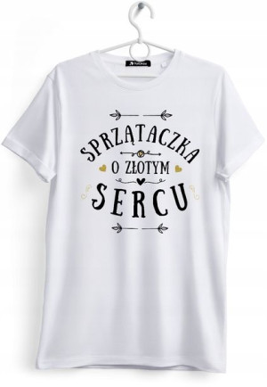 Koszulka Damska T-Shirt Dla Sprzątaczki na Prezent