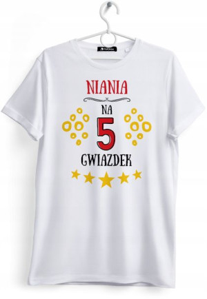 Koszulka Damska T-Shirt Dla Super Niani na Prezent