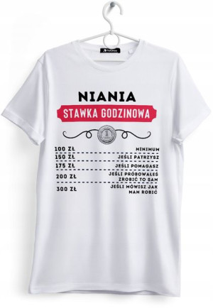 Koszulka Damska T-Shirt Dla Super Niani na Prezent
