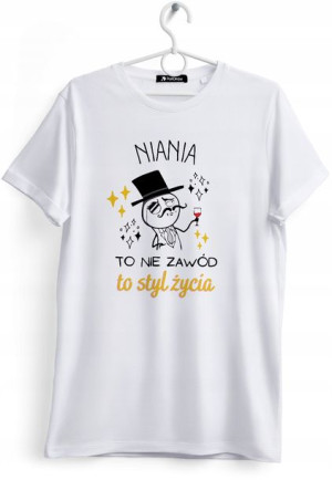 Koszulka Damska T-Shirt Dla Super Niani na Prezent