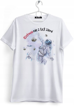 Koszulka Damska T-Shirt Dla Szefowej na Prezent