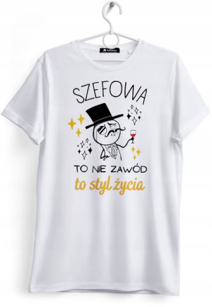 Koszulka Damska T-Shirt Dla Szefowej na Prezent