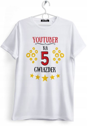 Koszulka Damska T-Shirt Dla Youtubera na Prezent