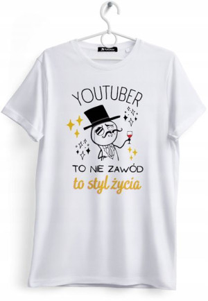 Koszulka Damska T-Shirt Dla Youtubera na Prezent