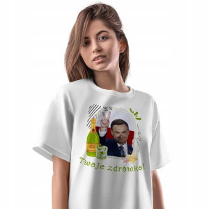 T-Shirt Damski Andrzej Duda PiS Koszulka Prezent