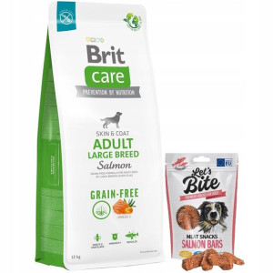 Brit Care Grain-free Adult Salmon 12kg + przysmaki