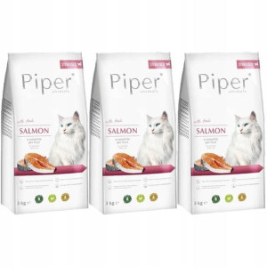 Karma dla kota sterylizowanego Piper łosoś 3x3kg