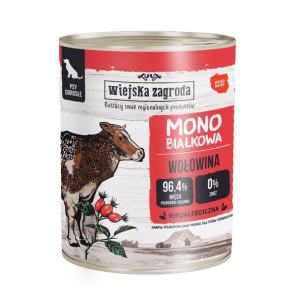 Wiejska Zagroda Monoproteinowa Mokra Karma Dla Dorosłych Psów Wołowina 800