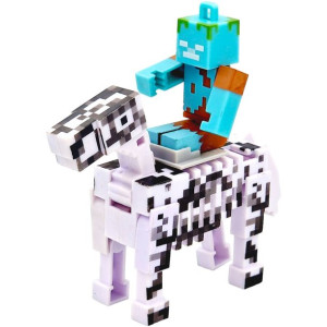 MINECRAFT Duży zestaw Figurek 5 sztuk Koń + 3x akcesoria