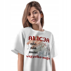 T-Shirt Damski Dla Alicji Koszulka M Prezent