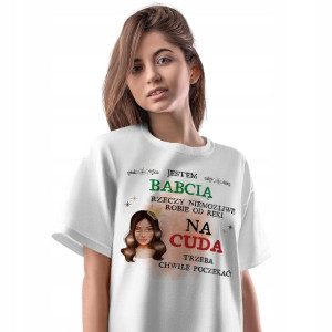 T-Shirt Damski Dla Babci Dzień Babci Koszulka