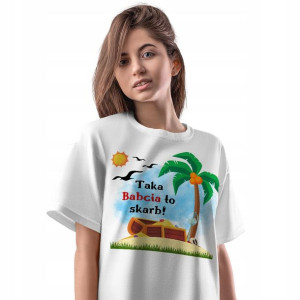 T-Shirt Damski Dla Babci Dzień Babci Koszulka