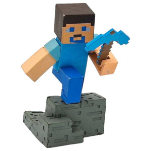 MINECRAFT Duży zestaw Figurek 7 sztuk (Steve) + 8x akcesoria
