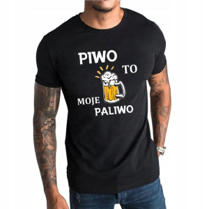 Koszulka męska T-shirt PIWO PALIWO bawełna 3XL