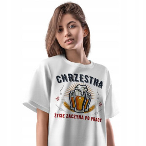 T-Shirt Damski Dla Chrzestnej Koszulka L Prezent