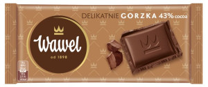 Czekolada Delikatnie Gorzka 43% Wawel 90g