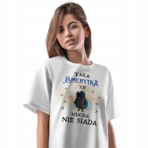 T-Shirt Damski Dla Emerytki Koszulka XL Prezent