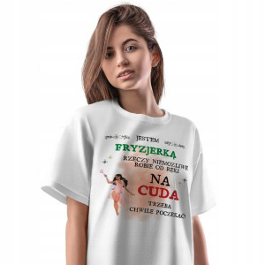 T-Shirt Damski Dla Fryzjerki Koszulka L Prezent