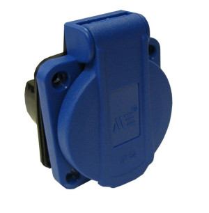 Gniazdo tablicowe niebieskie 230V SCHUKO