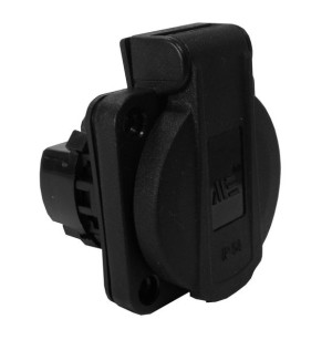 Gniazdo tablicowe czarne 230V SCHUKO