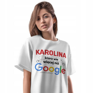 T-Shirt Damski Dla Karoliny Koszulka XL Prezent