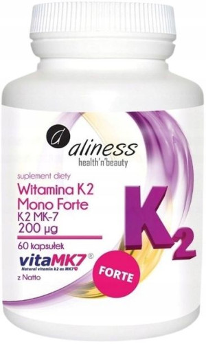 ALINESS Witamina K2MK7 MONO FORTE 200µg Natto 60K