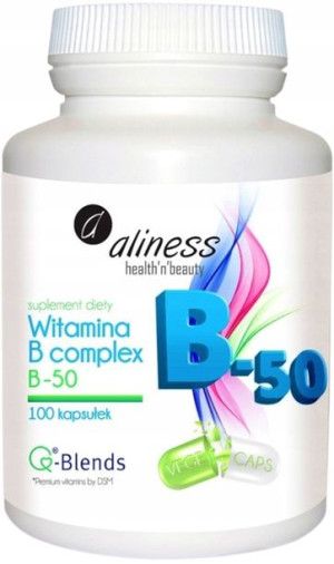 Aliness Witamina B-50 B Kompleks B1 B2 B3 B6 B12