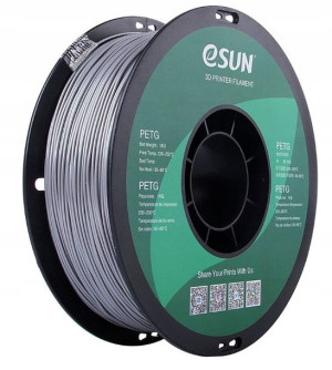 Filament eSUN PETG 1,75 mm 1000 g Solid Silver