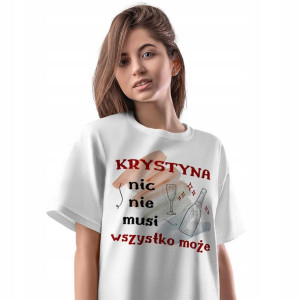 T-Shirt Damski Dla Krystyny Koszulka L Prezent