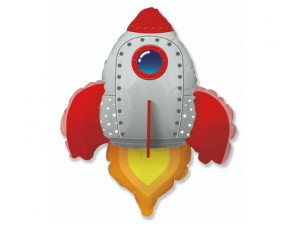 Balon foliowy "Rakieta, czerwona", 24 cale