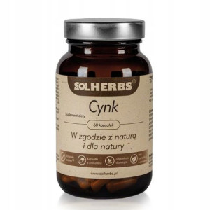 Cynk 60Kaps Cytrynian Cynku - Solherbs