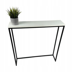 Konsola/toaletka 80x82x20cm z białym blatem loft industrial