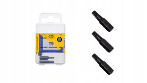 Zestaw Końcówki Torx T9 X 25mm Bit, Bity 3szt.