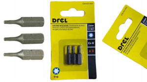Zestaw Końcówki Torx T10 X 25mm 3szt. Bit, Bity
