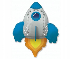 Balon foliowy Rakieta niebieska 61cm