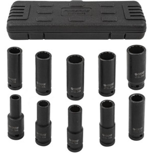 Komplet nasadek udarowych długich 1/2" 10-24mm