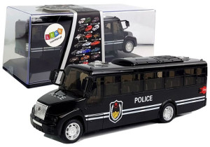 Autobus Policja Czarny z Naciągiem  Dźwięk