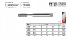 Yato Gwintownik Maszynowy M6, Din 371 Hss M2 295