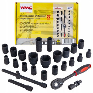 Klucze Nasadowe Udarowe 25szt 1/2" Zestaw