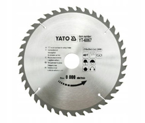 Yato Piła Tarczowa Widiowa 210x30mm 40-zębów 6067